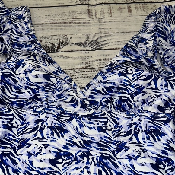 Rik Wil Blue and White One Piece‎ Swimsuit Sz. 1XL - Picture 5 of 12